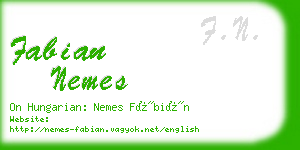 fabian nemes business card